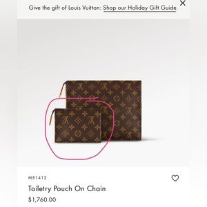 ALMOST NEW Louis Vuitton Monogram Poche Toilette 15 Pouch